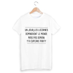 T-Shirt un jour les licornes domineront le monde mais pas demain 