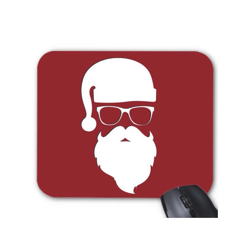 Tapis de souris pere noel hipster