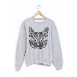 Sweat-Shirt imprimé chat 