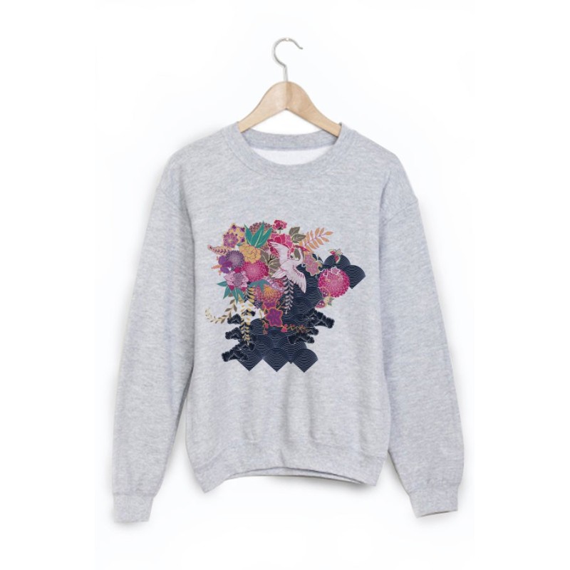 Sweat-Shirt imprimé art oiseau