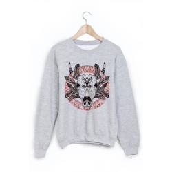 Sweat-Shirt imprimé crane buffle boheme
