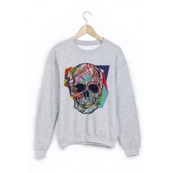 Sweat-Shirt imprimé tete de mort 