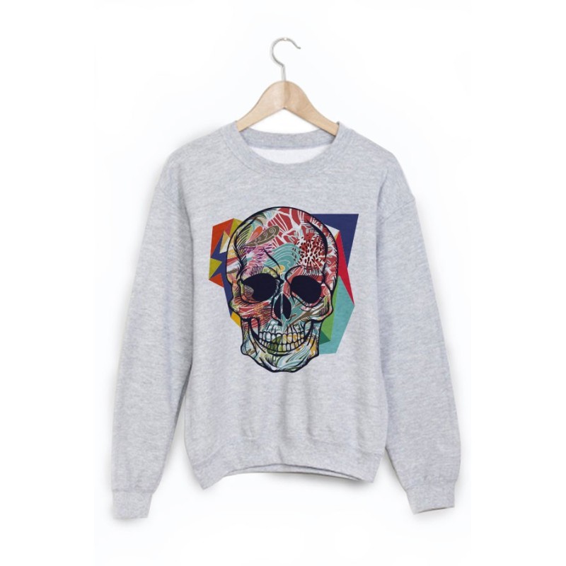 Sweat-Shirt imprimé tete de mort 
