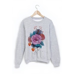 Sweat-Shirt imprimé art fleur