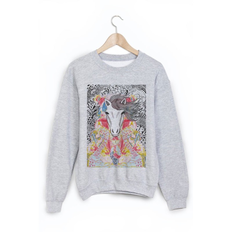 Sweat-Shirt imprimé cheval