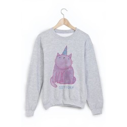 Sweat-Shirt imprimé chat licorne