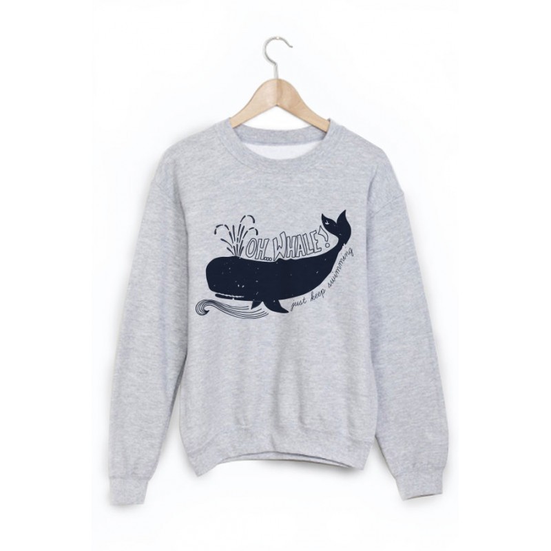 Sweat-Shirt imprimé baleine 
