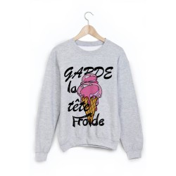 Sweat-Shirt imprimé garde la tete froide