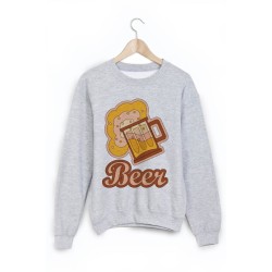 Sweat-Shirt imprimé biere vintage