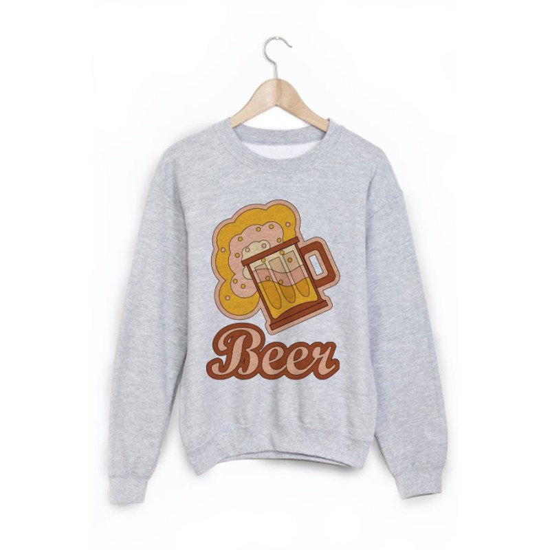 Sweat-Shirt imprimé biere vintage
