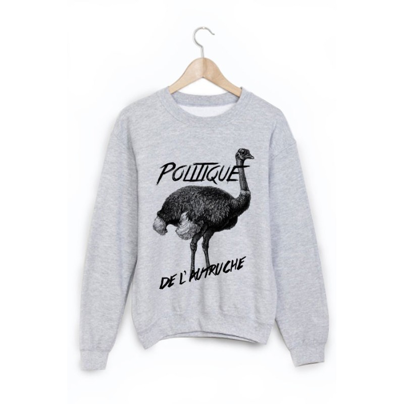 Sweat-Shirt imprimé politique d'autruche