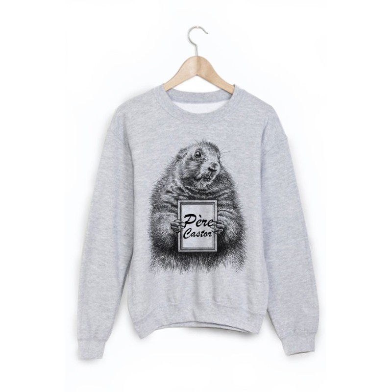 Sweat-Shirt imprimé pere castor