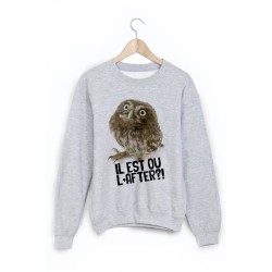 Sweat-Shirt imprimé il est ou l'after