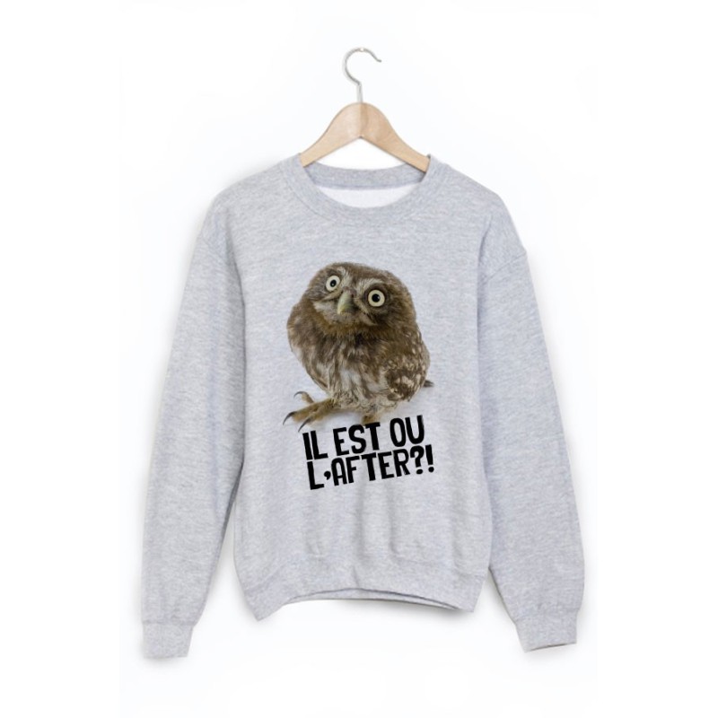 Sweat-Shirt imprimé il est ou l'after