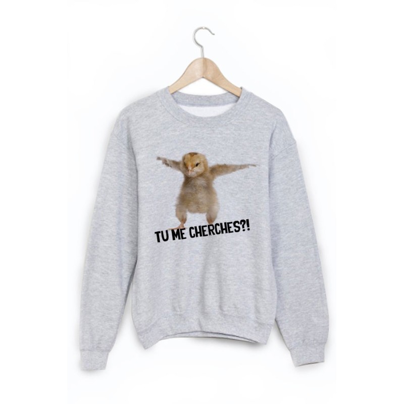 Sweat-Shirt imprimé tu me cherches