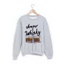 Sweat-Shirt imprimé amour & whisky