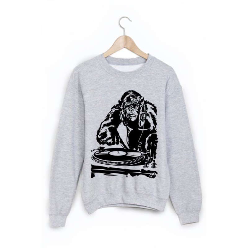 Sweat-Shirt imprimé singe dj