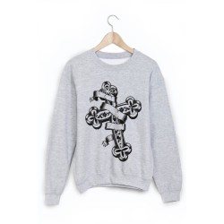 Sweat-Shirt imprimé croix