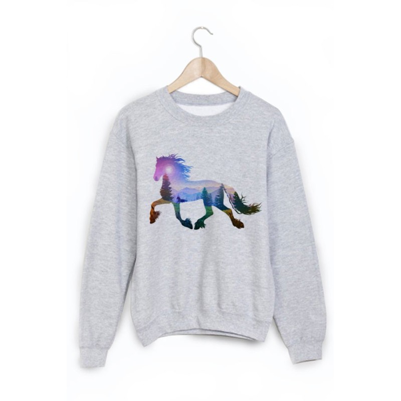 Sweat-Shirt imprimé cheval