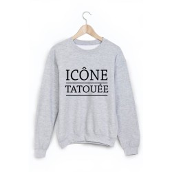 Sweat-Shirt imprimé icone tatouée