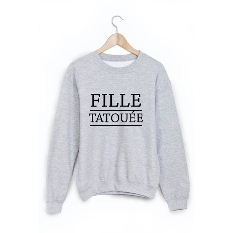 Sweat-Shirt imprimé fille tatouée