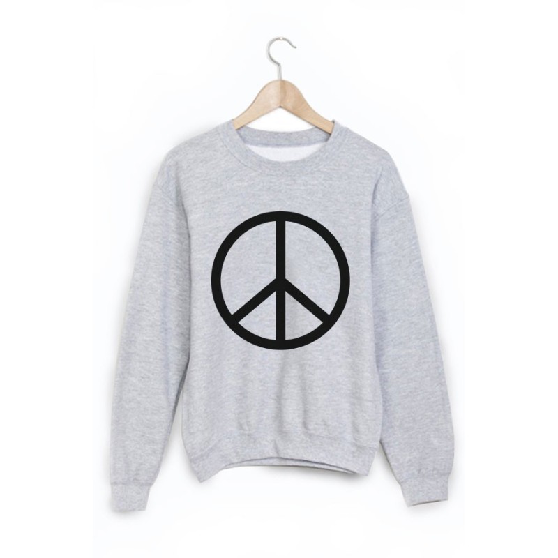 Sweat-Shirt imprimé peace and love