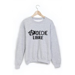 Sweat-Shirt imprimé ardeche libre