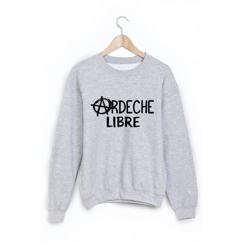 Sweat-Shirt imprimé ardeche libre