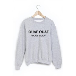 Sweat-Shirt imprimé ouaf ouaf