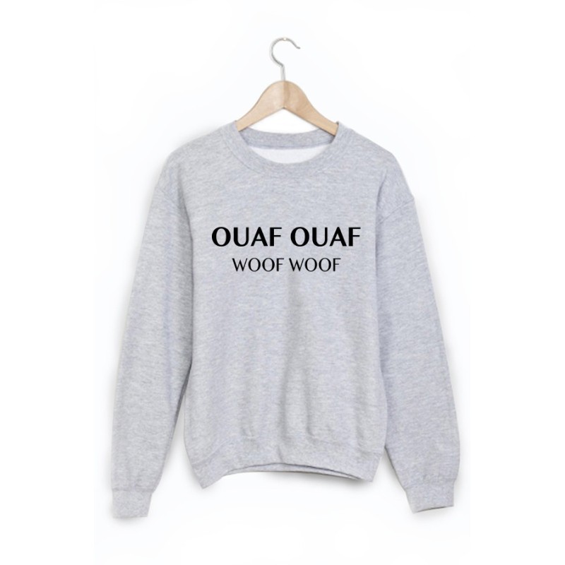 Sweat-Shirt imprimé ouaf ouaf