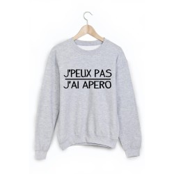 Sweat-Shirt imprimé j peux pas j'ai apéro