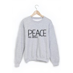 Sweat-Shirt imprimé peace ma gueule