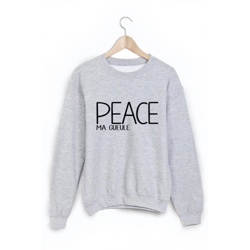 Sweat-Shirt imprimé peace ma gueule
