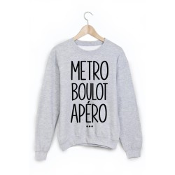 Sweat-Shirt imprimé meteo boulot apéro