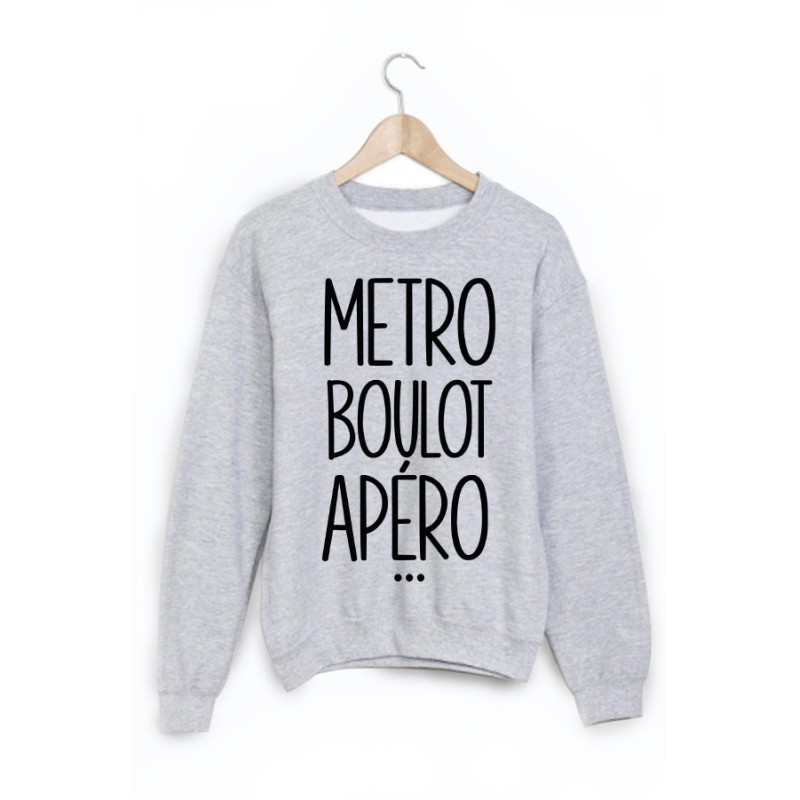 Sweat-Shirt imprimé meteo boulot apéro