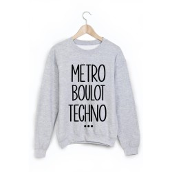 Sweat-Shirt imprimé meteo boulot techno