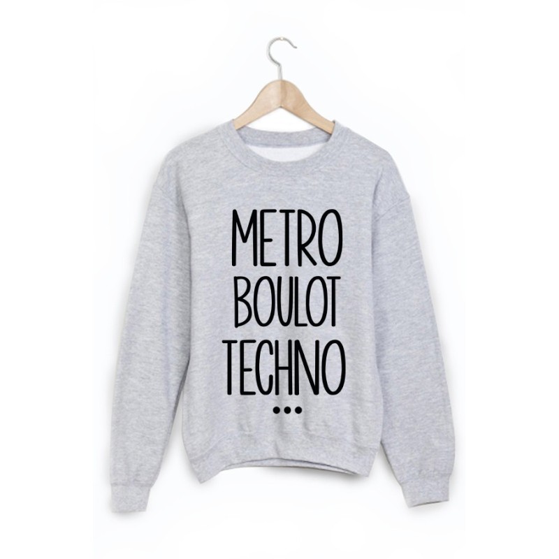 Sweat-Shirt imprimé meteo boulot techno