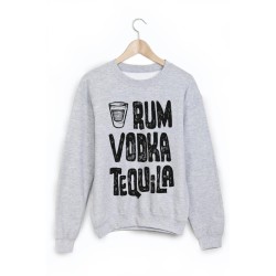 Sweat-Shirt imprimé rhum vodka tequilla