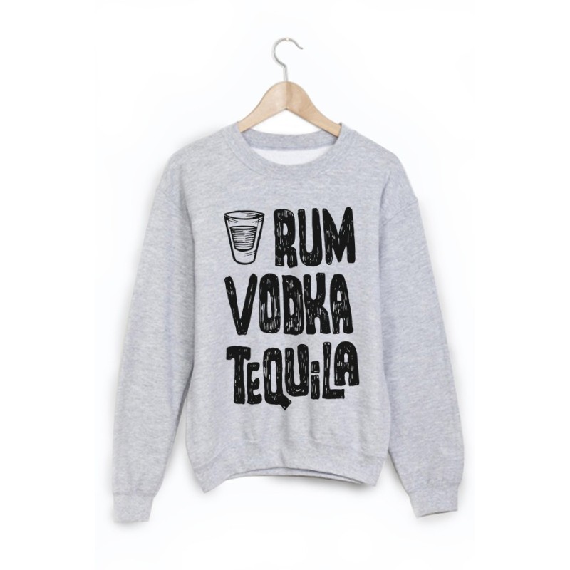 Sweat-Shirt imprimé rhum vodka tequilla
