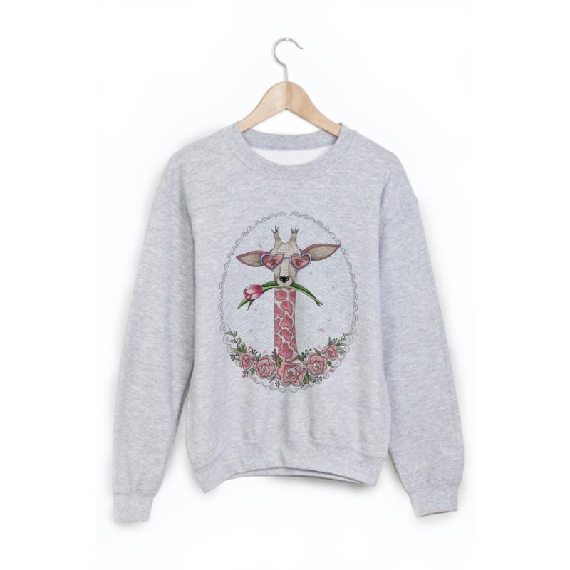 Sweat-Shirt imprimé giraffe