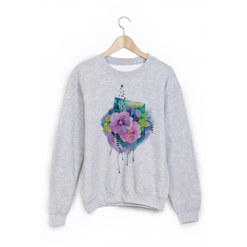 Sweat-Shirt imprimé fleur