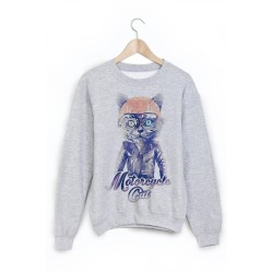 Sweat-Shirt imprimé chat