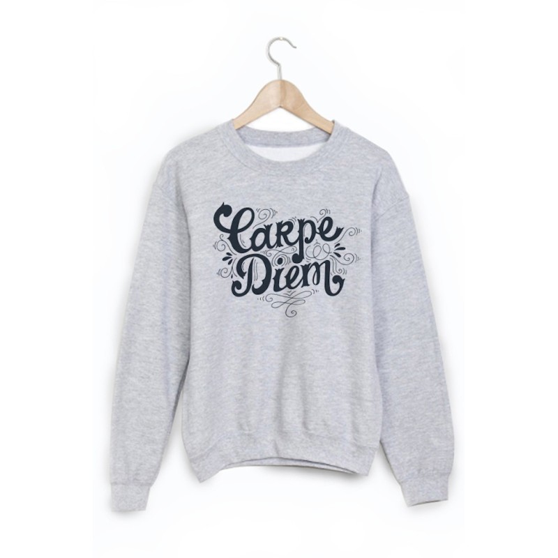 Sweat-Shirt imprimé carpe diem 