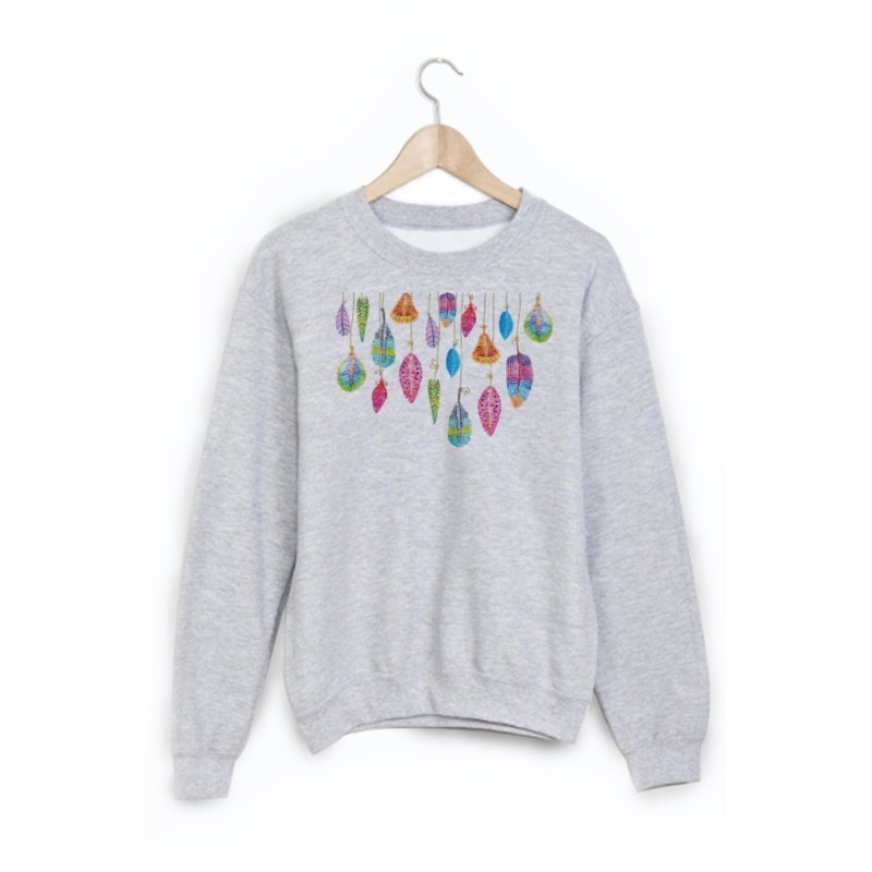Sweat-Shirt imprimé plume hippie