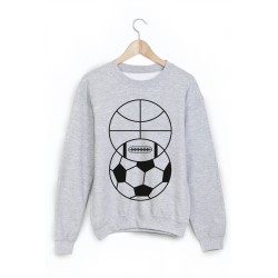 Sweat-Shirt imprimé ballon foot rugby