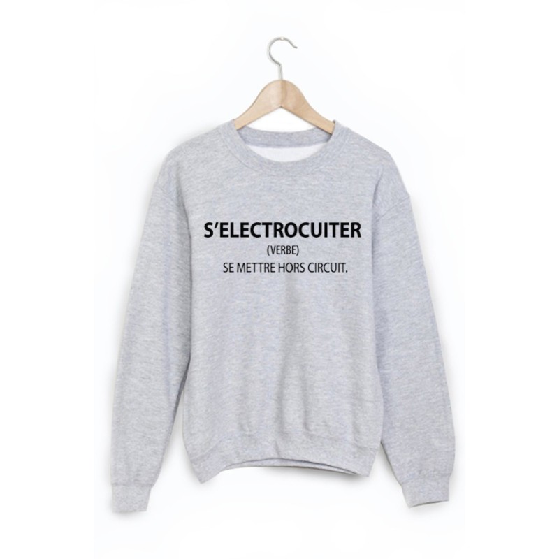 Sweat-Shirt imprimé s'électrocuiter