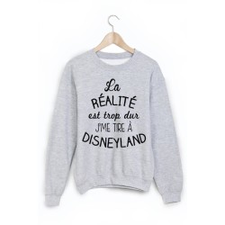 Sweat-Shirt imprimé humour disneyland 