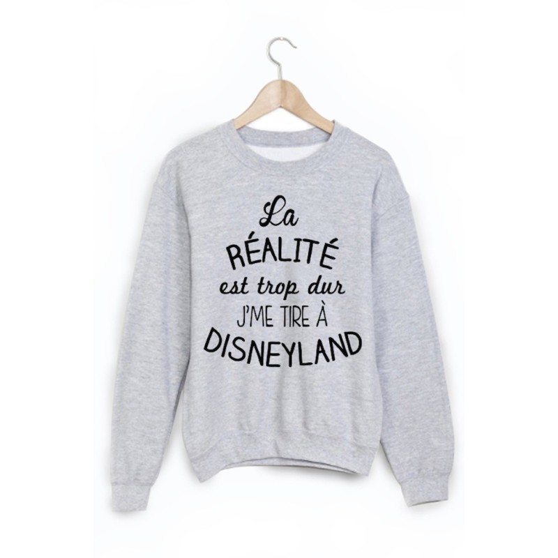 Sweat-Shirt imprimé humour disneyland 