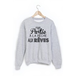 Sweat-Shirt imprimé citation peche aux reves