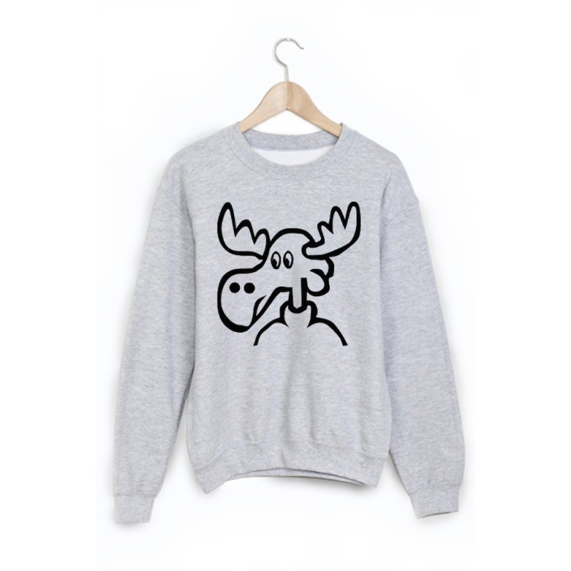 Sweat-Shirt impimé cerf peche